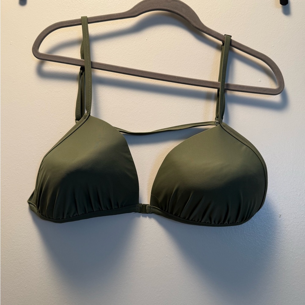 Olive Green Women's bikini top-AERIE